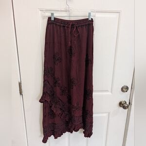 Holy Clothing Ruffled Maxi Skirt